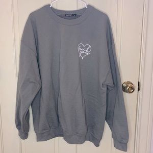 Nasty gal f*** you heart sweatshirt